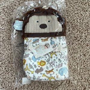 Mudpie Monkey Swaddle Bunting & Cap